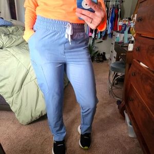 Women's Figs Small Scrub Pants - Yoga - I believe Ceil Blue